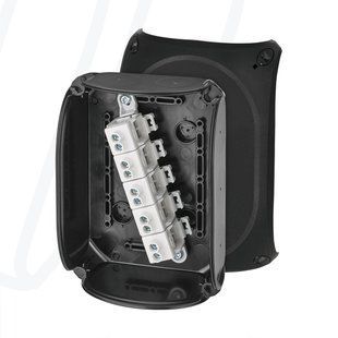Розподільна коробка KX1010C 180x130x77 мм, з клемником 2,5-10 мм&sup2;, чорна RAL 9011, IP66 | HENSEL 00000008007 фото