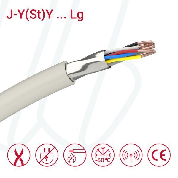 Кабель J-Y(St)Y...LG 12X2X0,8 (0,52 мм&sup2;) сірий 00000002245 фото