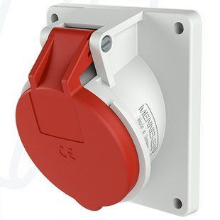 Розетка панельна 16A 5п 6г 400В, IP44 (нахил 20&deg;), MENNEKES (артикул 1473) 1473 фото