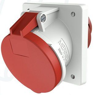 Розетка панельна 63A 4п 6г 400В, IP44 (нахил 20&deg;), MENNEKES (артикул 1151A) 1151A фото
