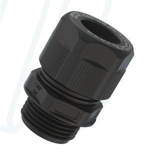 Кабельний ввід TSPe з поліаміду M20x1,5 / 9&ndash;14мм / TL=10мм / чорний RAL 9005 00000009964 фото