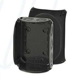 Розподільна коробка KF1600B 210x155x92 мм, IP66/67, без клемника, чорна RAL 9011 | HENSEL 00000007713 фото