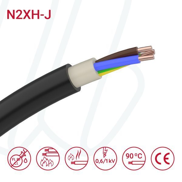 Кабель N2XH-J 1X4 чорний 00000002688 фото