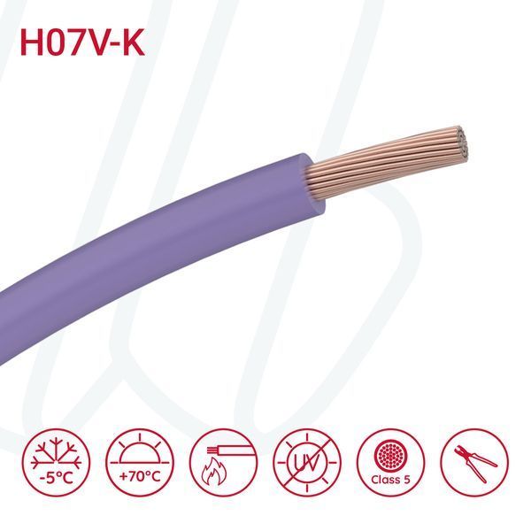 Провід H07V-K 1X6 фіолетовий 00000010430 фото