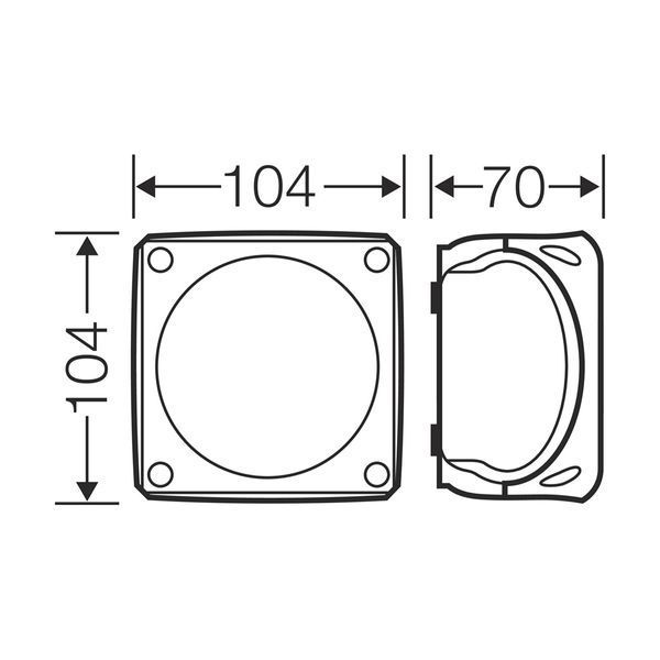 Розподільна коробка KF0400H 104x104x70 мм, IP66/67, без клемгника, пласкі стінки, світло-сіра RAL 7035 | HENSEL 00000007698 фото