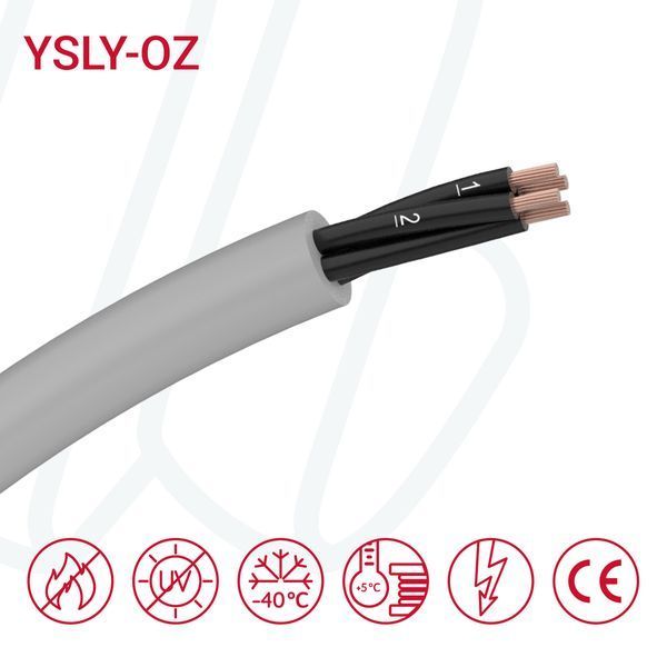 Кабель YSLY-OZ 7X1,5 сірий, FABER KABEL (артикул 030635) 030635 фото