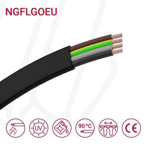 Кабель плаский NGFLGOEU 4G4 0,6/1 кВ чорний 00000002330 фото