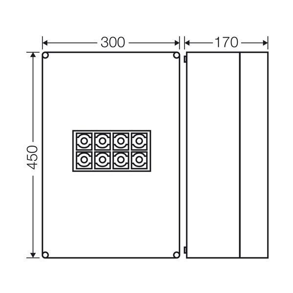 Розподільна коробка K2405 300x450x170 мм, IP65, з клемником 4х150 мм&sup2;, світло-сіра RAL 7035 | HENSEL 00000004944 фото