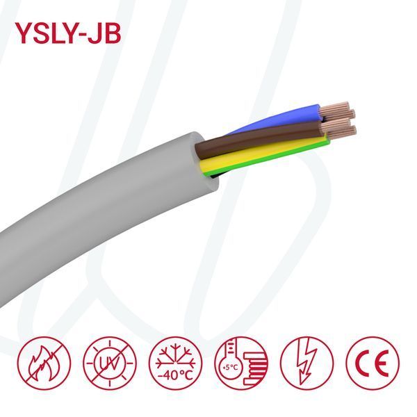 Кабель YSLY-JB 04X2.5 сірий, FABER KABEL (артикул 030619) 030619 фото