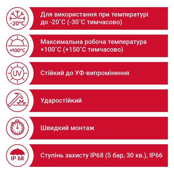 Кабельний ввід з поліаміду M25x1,5 / 9&ndash;13мм / TL=15мм / світло&ndash;сірий RAL 7035 / упак. 40шт 00000007606 фото