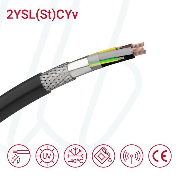 Кабель FABER EMV 2YSL(St)CYv-JB 03X2.5+03G0.5 0.6/1кВ чорний 00000000579 фото