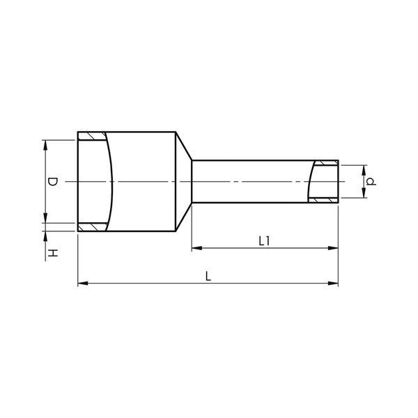 KA4-12ETW2 Ізольований гільзовий накінечник TWIN 4 мм&sup2; / L1=12 мм / сірий / пач. 100 шт 00000003610 фото