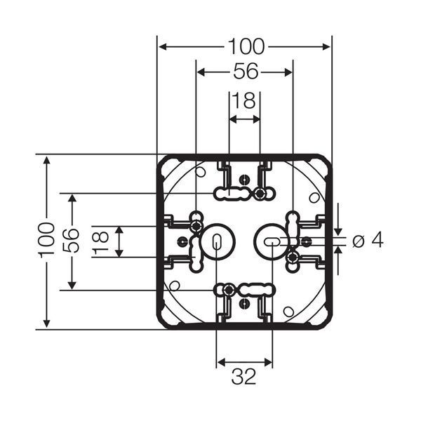 Розподільна коробка KF0400G 104x104x70 мм, IP66/67, без клемника, світло-сіра RAL 7035, IP66/67 | HENSEL 00000004935 фото