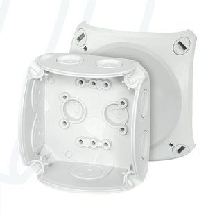 Розподільна коробка DK0200G 93x93x62 мм, IP66, без клемника, світло-сіра RAL 7035 | HENSEL 00000004350 фото