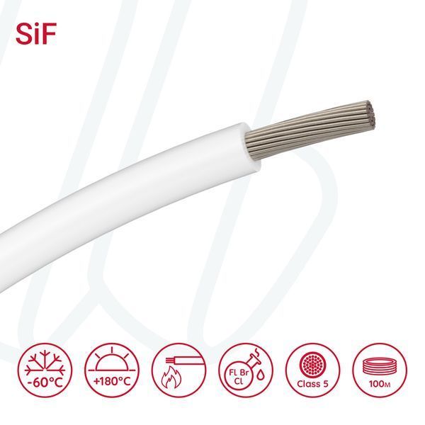 Провід SiF 1X1,5 білий 00000010158 фото