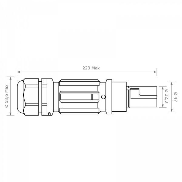 Штекер кабельний SPX, 480А, N, 150 мм&sup2;, ввід M40 &Oslash;22&ndash;32мм, синій | POWER SYNTAX (арт. SPX4LDNBL150MR) 00000003273 фото