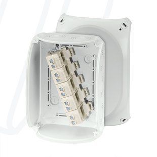 Розподільна коробка KF1616G 210x155x92 мм, IP66/67, з клемником 5х16 мм&sup2;, світло-сіра RAL 7035 | HENSEL 00000007720 фото