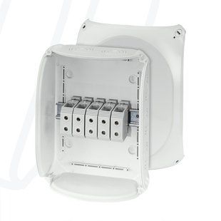 Розподільна коробка KF3535G 295x225x122 мм, IP66/67, з клемником 5х35 мм&sup2;, світло-сіра RAL 7035 | HENSEL 00000007730 фото
