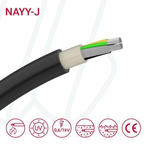 Кабель NAYY-J 4X120 SM чорний 00000009372 фото